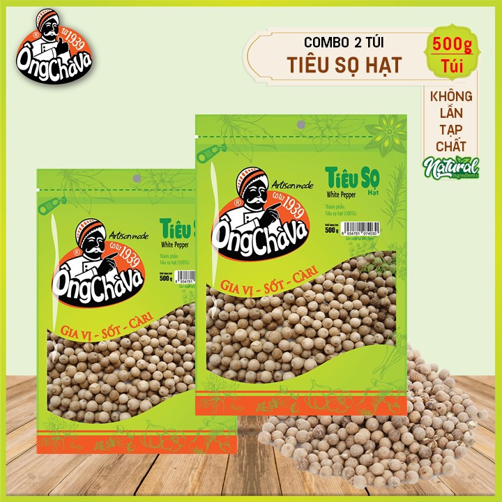 Combo 2 Túi Tiêu Sọ Hạt Ông Chà Và 500gr (White pepper)