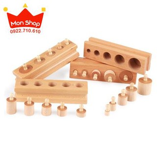 Giáo cụ Montessori - Bộ núm trụ