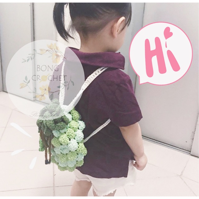 Balo trái cây len xinh cho bé đi chơi 🍑🍑🍑
