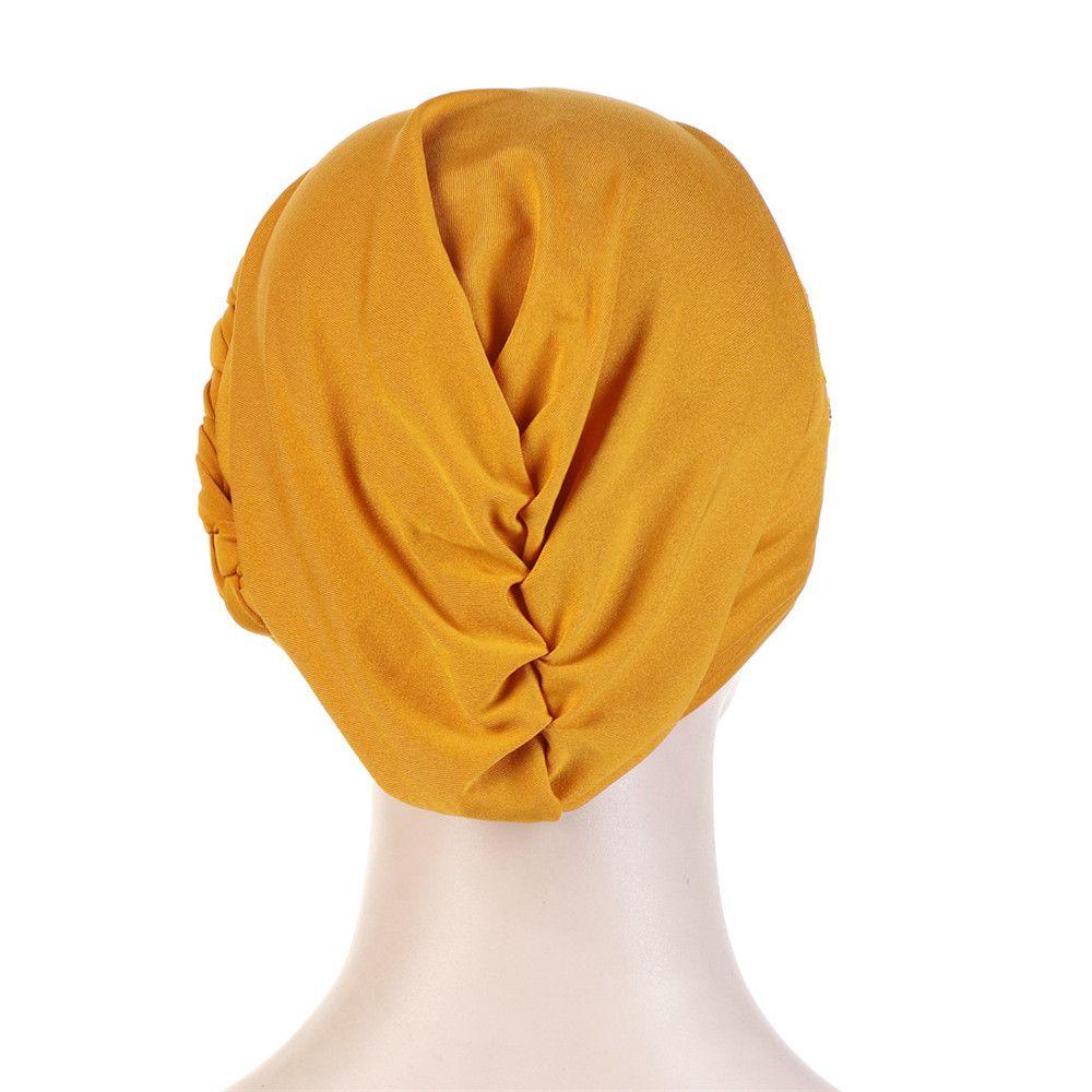 Mũ Turban Trùm Đầu Co Giãn Màu Sắc Trơn Thời Trang Cho Nữ