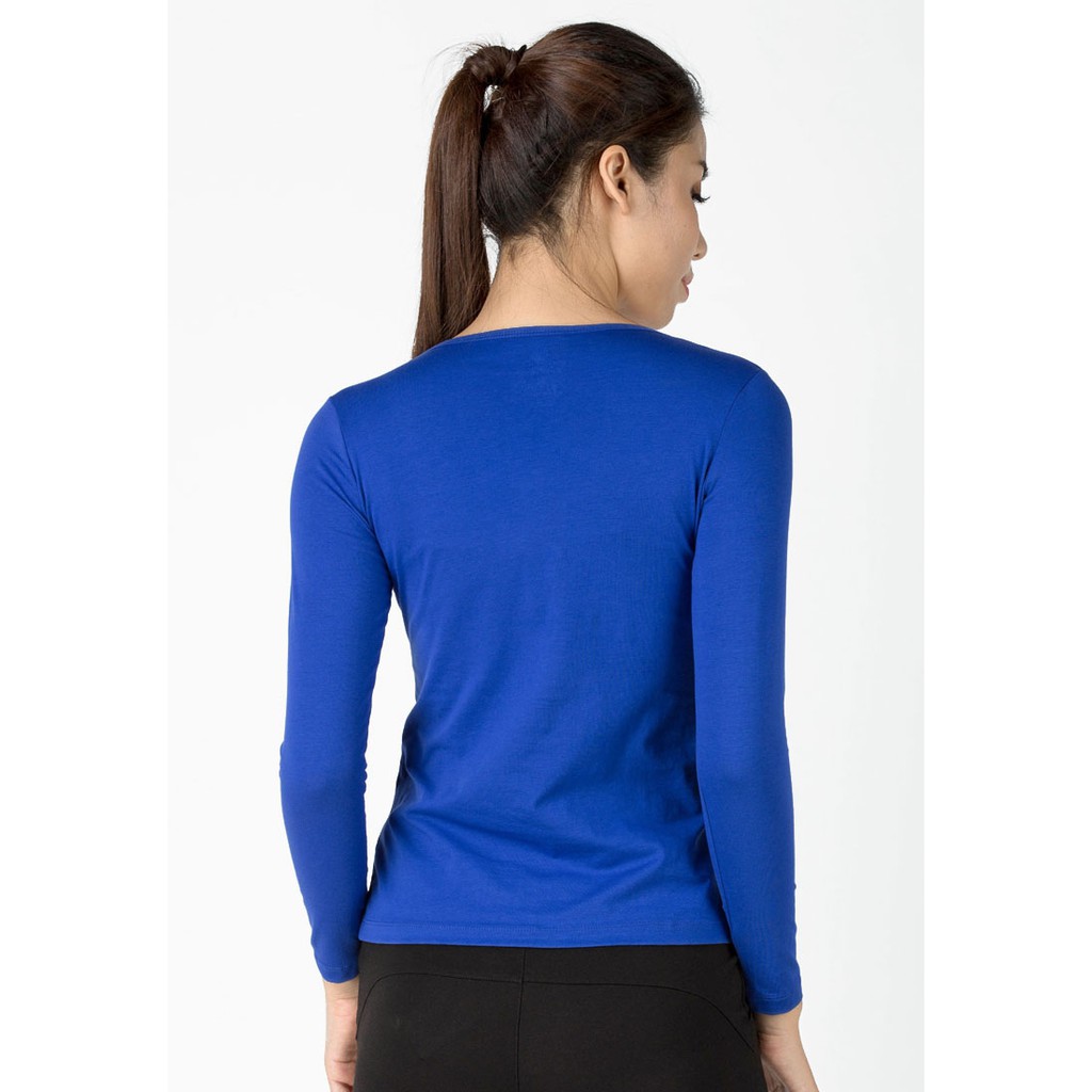 Áo giữ nhiệt Vicci cổ tròn màu Xanh coban, chất liệu 100% cotton cao cấp