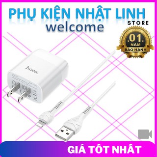Bộ sạc nhanh iphone,củ sạc chính hãng hoco c80