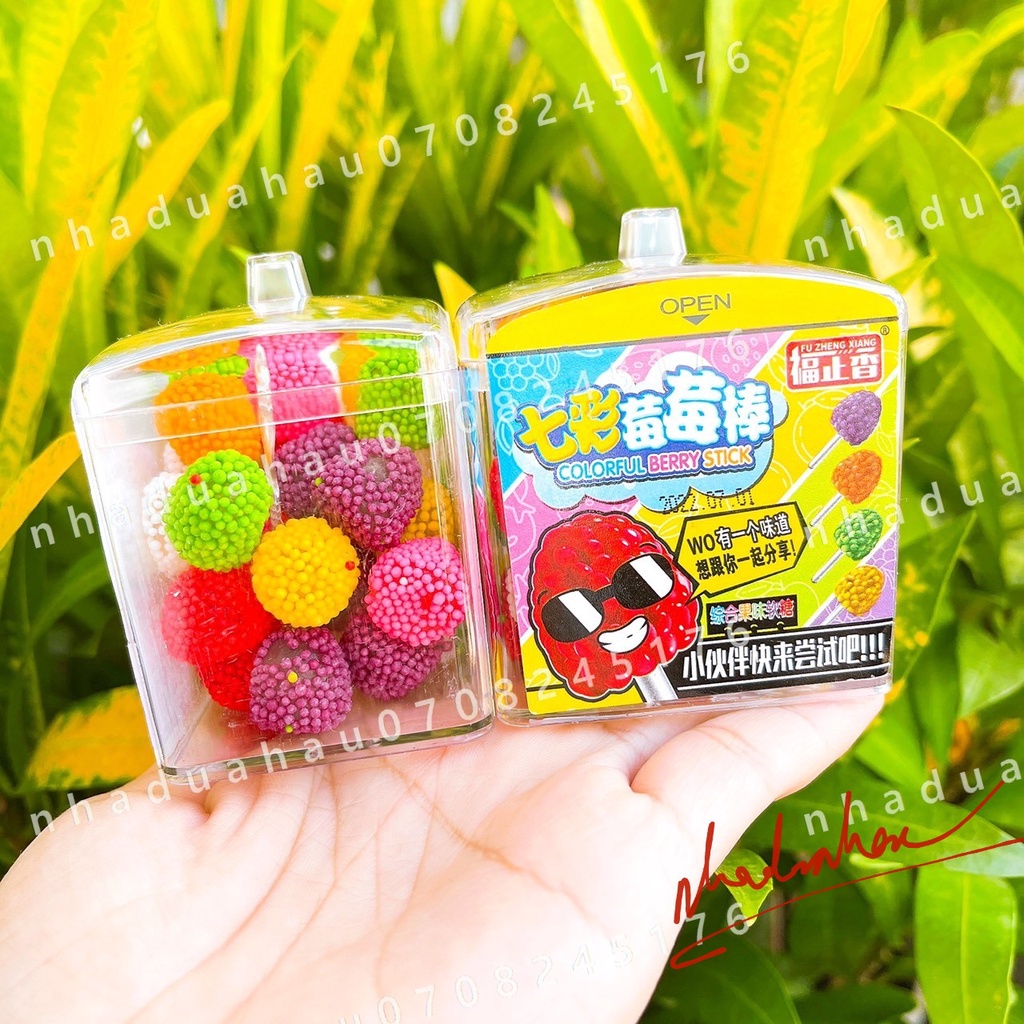 Hot - Một hộp kẹo dẻo burger/ cola/ sprite/ fanta Tháp Chú Hề Hongkong hình hộp mứt cúp lớn 100gam