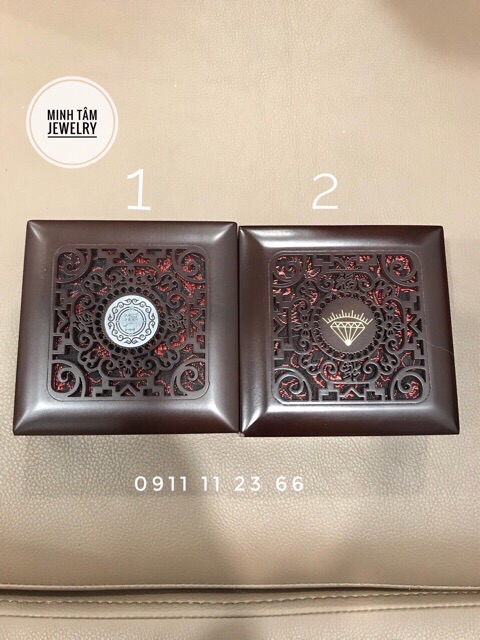 Combo 5 hộp gỗ đựng vòng tay trang sức-Minh Tâm Jewelry