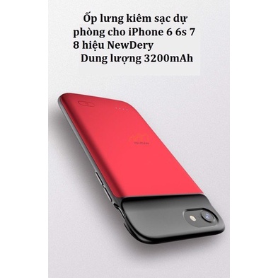 Ốp Lưng Kiêm Sạc Dự Phòng iPhone SE hiệu NewDery Dung Lượng 3200mAh