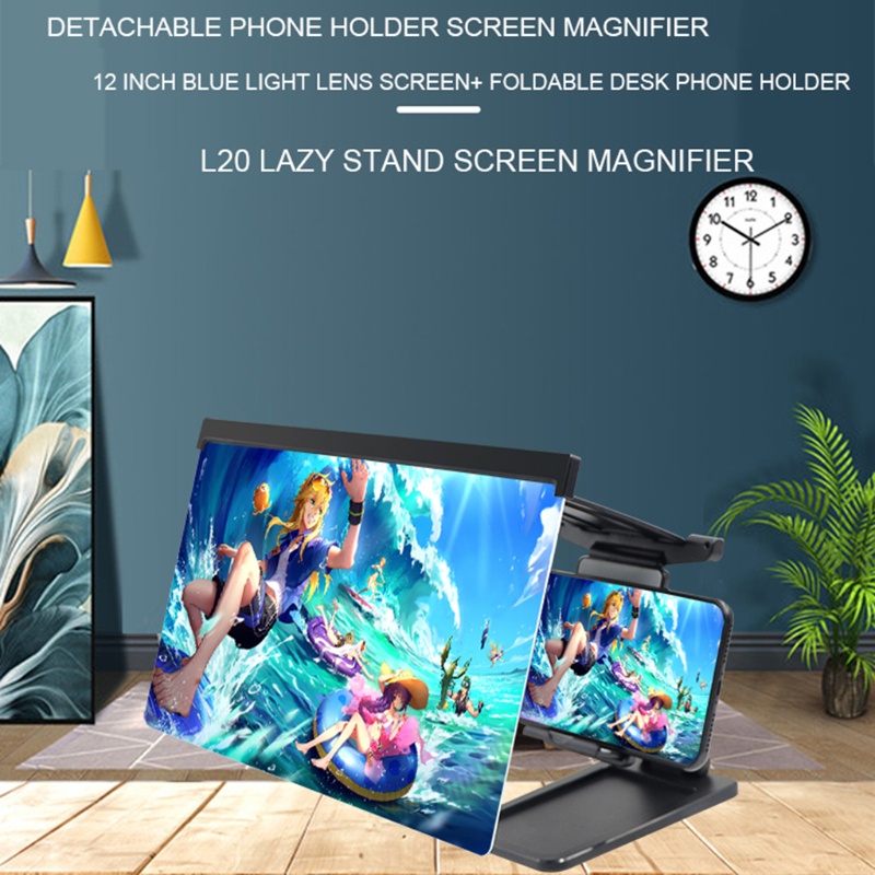 Kính Lúp Bảo Vệ Mắt Màn Hình 12inch Đa Năng Cho Smartphone Amplif