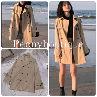 Áo Khoác Mangto Kaki PEONYB Nữ [FREESHIP] 🌸 Blazer form rộng phối khuy, jacket thiết kế năng động trẻ trung Ulzzang 🌸