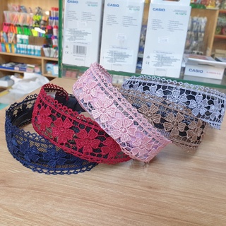 Bờm tóc vải ren 5cm nhiều mẫu