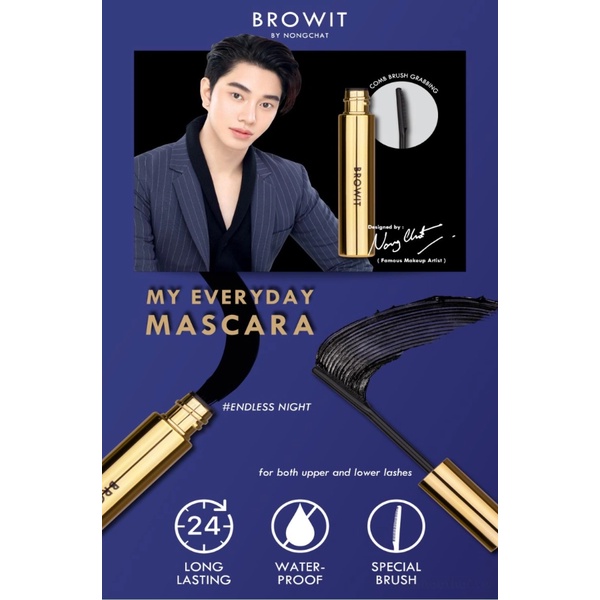 Mascara Nongchat Browit Thái Làm Dày Dài Mi Chuyên Dụng Cho Makeup TRANCI