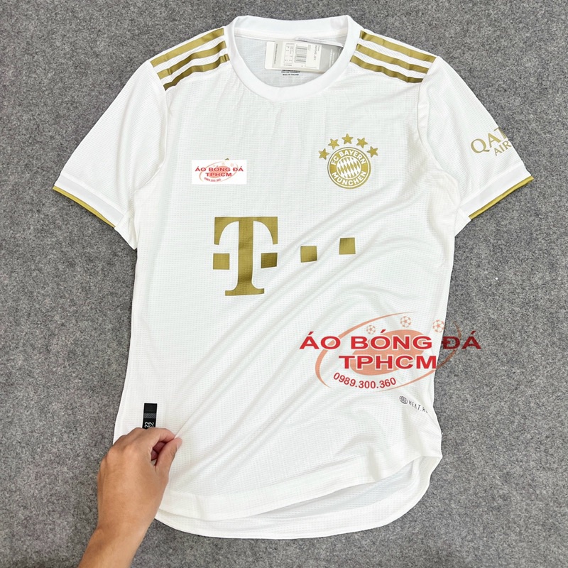 BAYE mùa 22/23 - Áo Bóng Đá bản PLAYER hàng Thái - BAYE Trắng viền Đồng 22/23