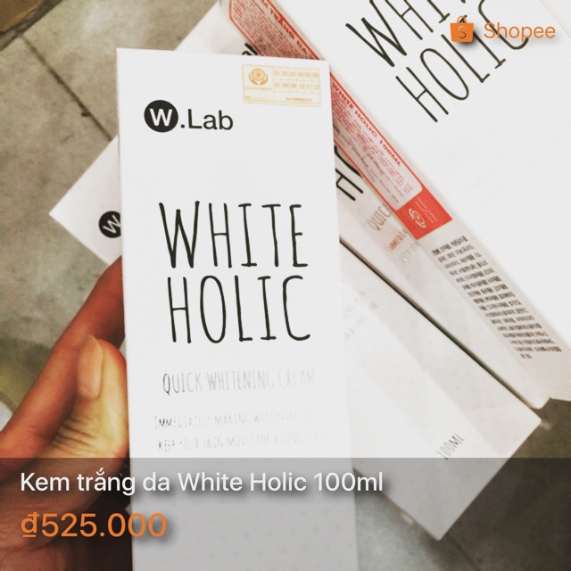 Kem dưỡng trắng da ngay tức thì white holic (50ml-100ml)