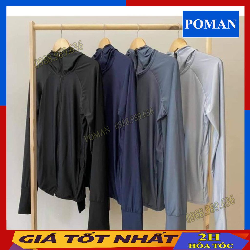 Áo chống nắng nam co dãn cao cấp, áo khoác đi nắng chất vải kim cương ACN01 - POMAN