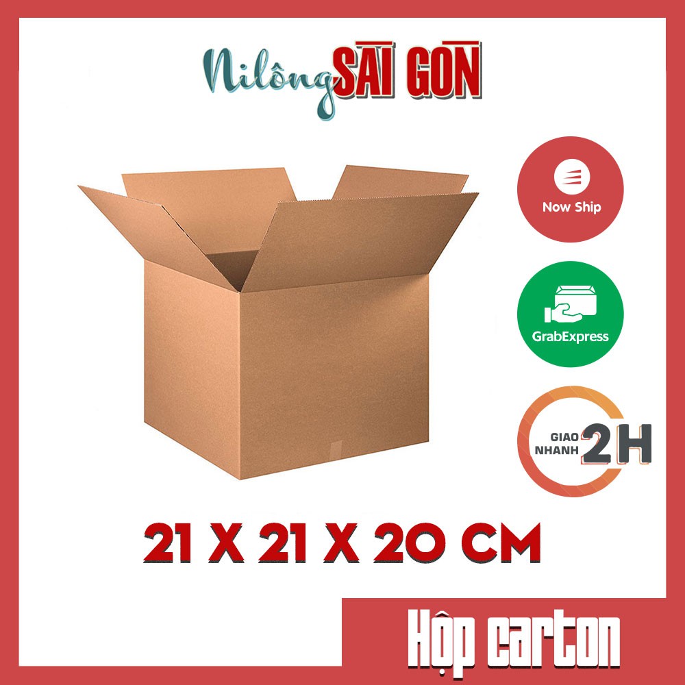 Combo 20 hộp carton size 21x21x20 cm để đóng gói hàng