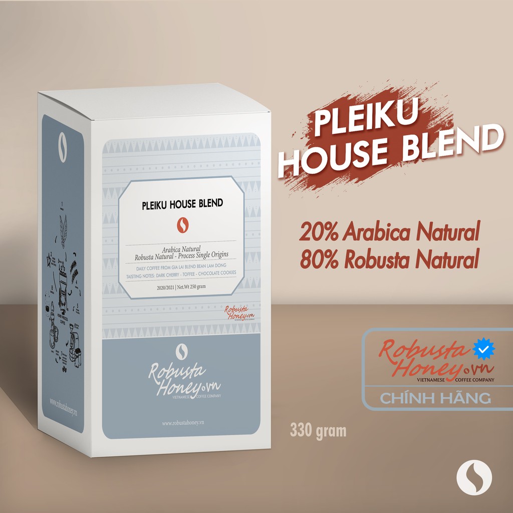 PLEIKU HOUSE BLEND - VỊ ĐẮNG ,ĐẬM,THƠM HƯƠNG VỊ TRUYỀN THỐNG - Cà Phê Bột Chất Lượng Cao Thương Hiệu Robustahoney.vn