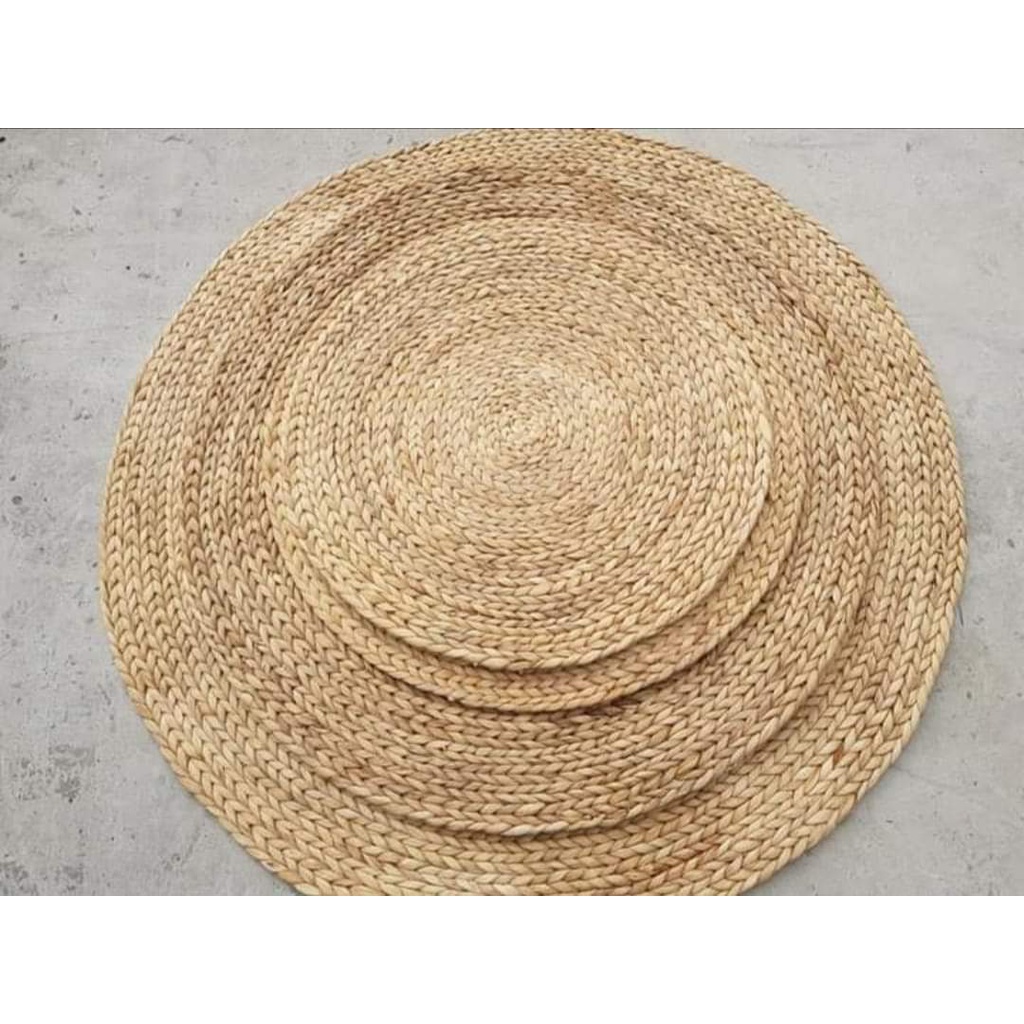 Thảm lục bình ,Thảm cói tròn trải sàn chụp ảnh hàng xuất khẩu loại 1 HƯNG PHÚC size 1m8