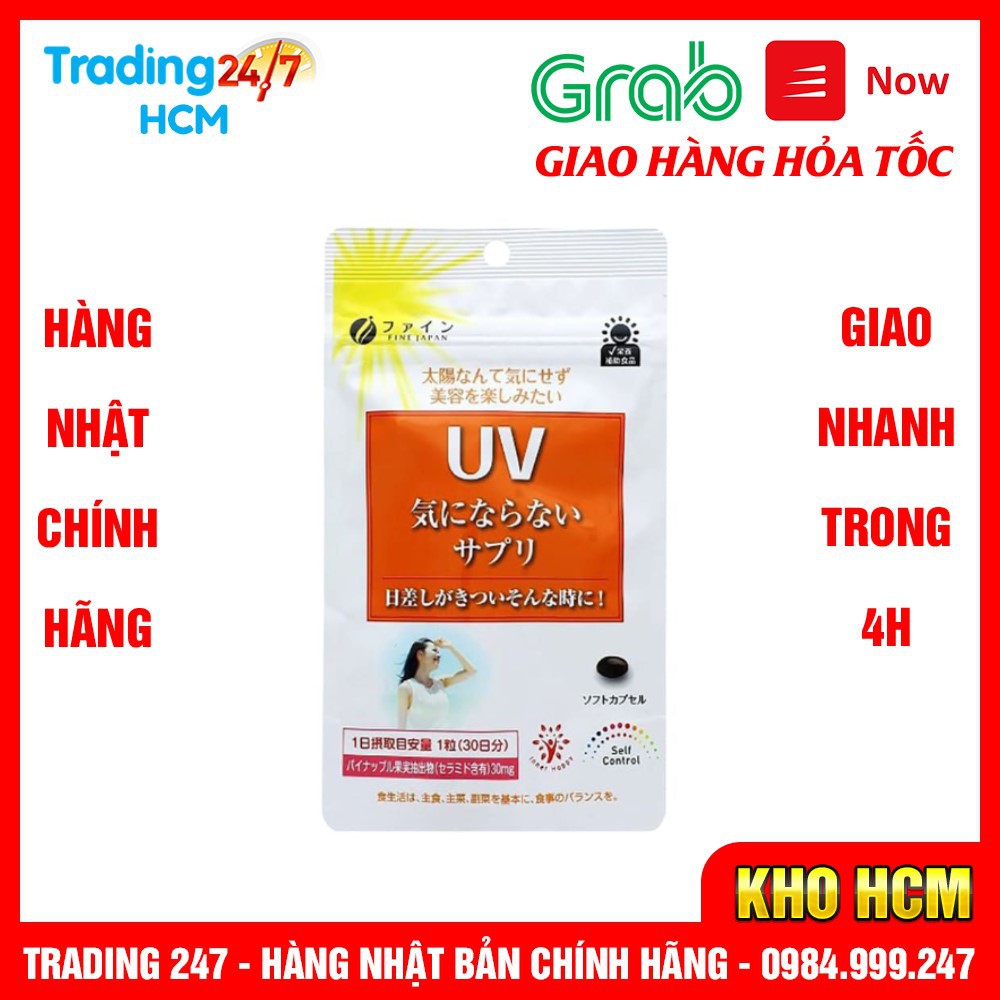 [Hỏa tốc HCM] Viên Uống UV Care Plus Chống Nắng Túi 30 Viên Nhật Bản