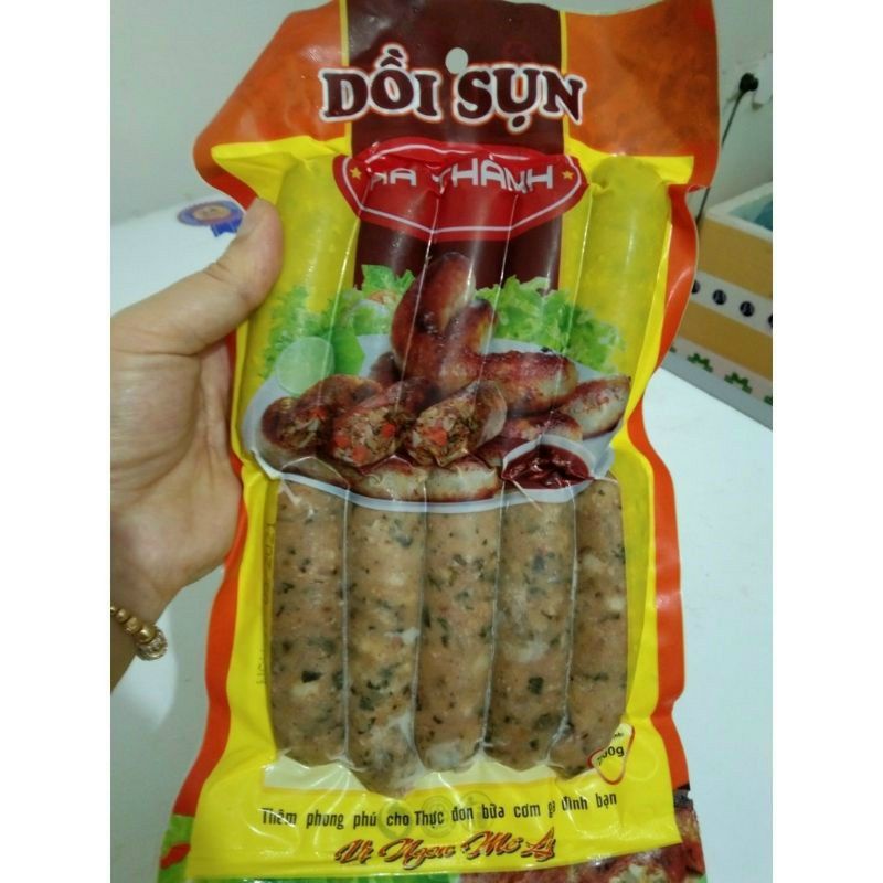 Dồi sụn Hà Thành ❤CHỈ SHIP HÀ NỘI HỎA TỐC ❤dồi sụn loại ngon, về chỉ cần rán lại là ăn. Dồi nhân thịt sụn, lạc, đỗ xanh