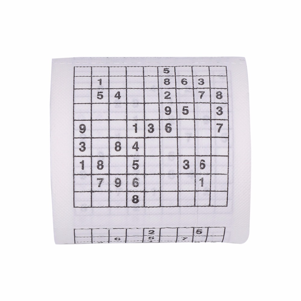 1 Cuộn 2 Cuộn Giấy Vệ Sinh In Hình Sudoku Vui Nhộn