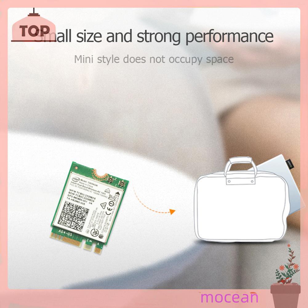 Mocean Thiết Bị Thu Phát Bluetooth 300m M.2 Ngff 7265ngw 2.4g / 5g