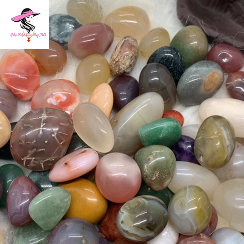 Đá Sỏi Mài Bóng Tự Nhiên - Đá Thanh Tẩy - Sỏi Trang Trí Chậu Cây, Thả Bể Cá, Kích Thước 2-3cm