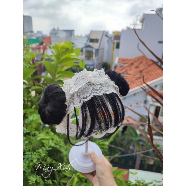 Băng đô ren tiểu thư đính hạt xinh cho bé