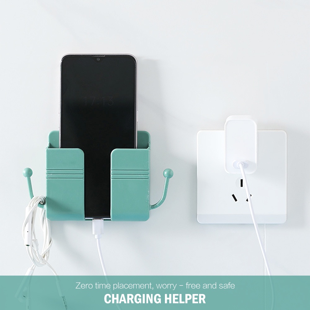 Kệ Dán Tường Để Đựng Điện Thoại/ Remote Điều Khiển/ Ổ Cắm/ Sạc Điện Thoại Đa Năng