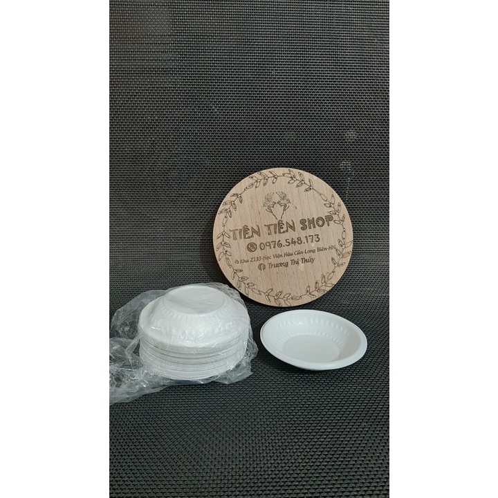 50 chiếc đĩa nhựa   đựng tương ớt, nước chấm dùng 1 lần tientienshop