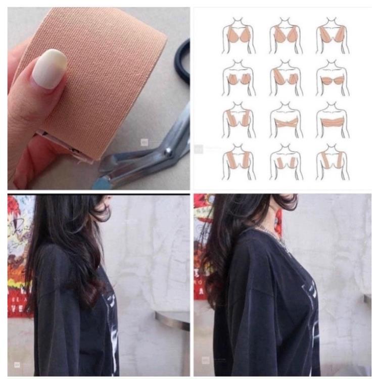 [FREESHIP] Miếng Dán Nâng Ngực Cuộn Dán Ngực Vô Hình Tiện Lợi Cuộn 5m