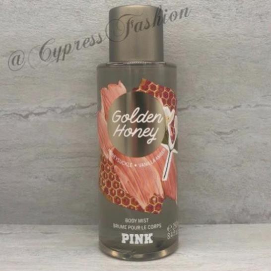 [Auth] Xịt thơm lưu hương toàn thân Victoria’s Secret Pink - Golden Honey 250ml - Body Mist STORE