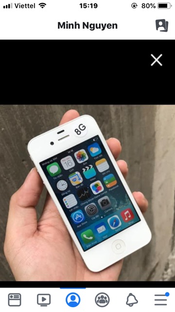 Điện thoại iPhone 4s-8GB Máy QT có sạc cáp . Lắp sim nghe gọi . Giá rẻ cho người nghèo có iPhone