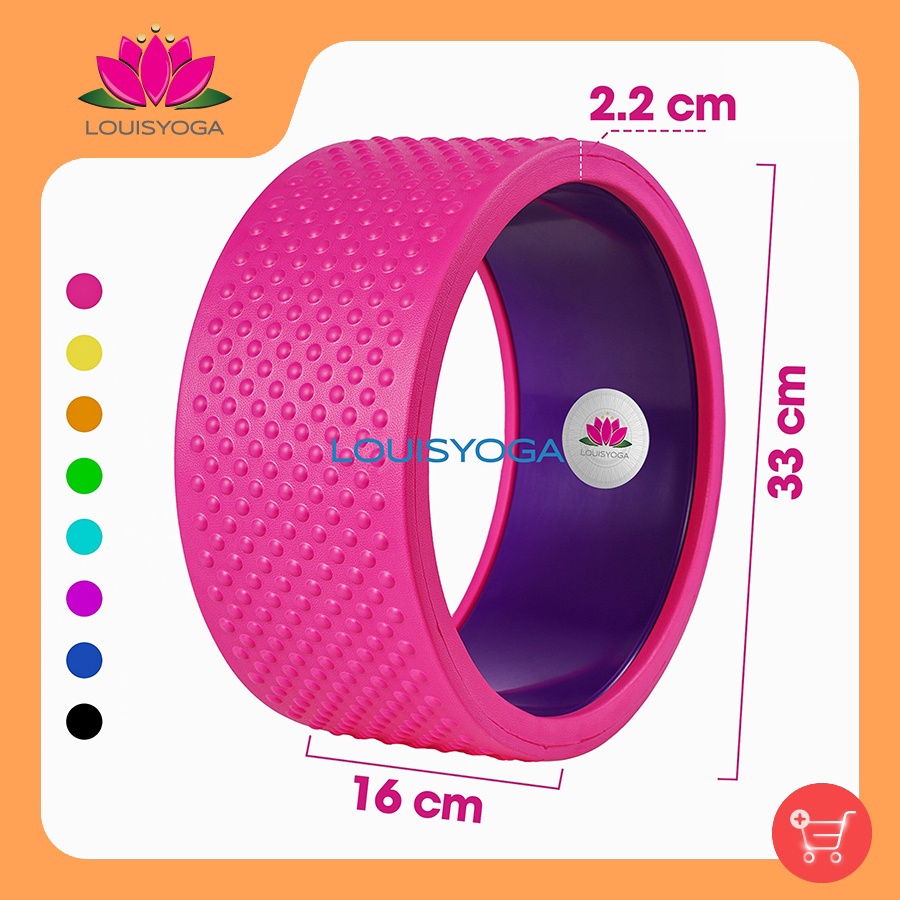 Vòng tập yoga,vòng tập gym gai cao cấp nhiều màu 16*33 cm - Vòng tập yoga thể thao thể hình cao cấp,thư giãn, mở vai