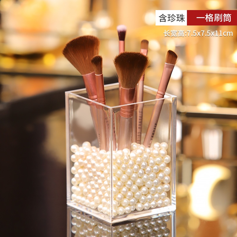 Giá Đỡ Cọ Trang Điểm Son Môi Bút Chì Vẽ Lông Mày Để Bàn Bằng Acrylic Gọn Gàng