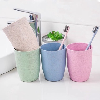 Cốc nhựa lúa mạch tròn an toàn dùng uống nước, đánh răng, pha cafe, uống trà, đựng bút 88084
