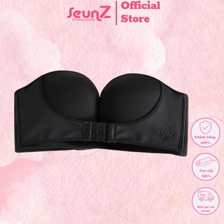 Áo lót chống tụt, nâng ngực cài trước không gọng SeunZ Homewear, chất liệu đúc su không đường may thoáng mát-SAL08