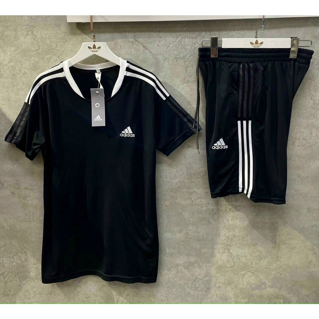 Bộ quần áo Thể Thao Nam Adidas Cộc tay chất liệu cotton mềm mịn,co giãn 4 chiều, thấm hút mồ hôi