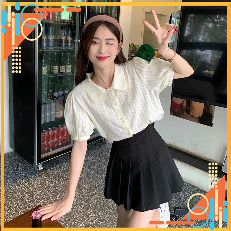 Áo sơ mi cổ đức, Áo sơ mi tay bồng, áo kiểu tiểu thư MSP69399 | BigBuy360 - bigbuy360.vn