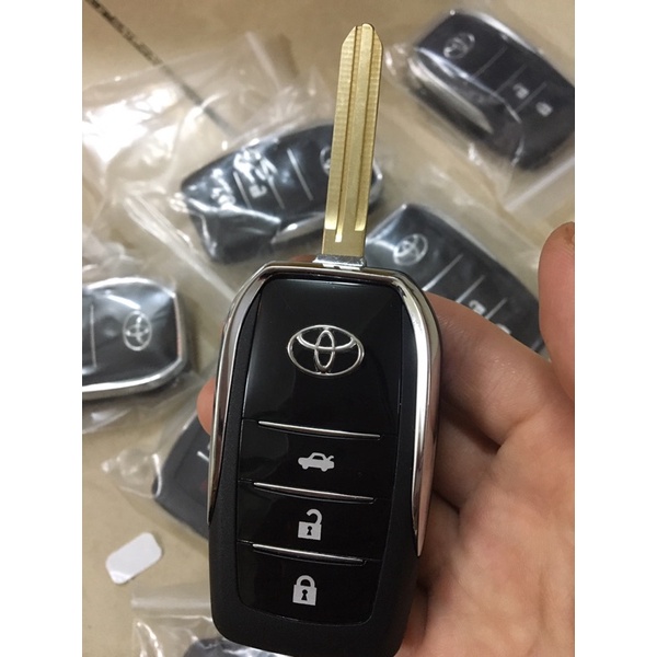 Vỏ khoá gập vios 2019-2020, hỗ trợ cắt đầu chìa bằng công nghệ CNC miễn phí