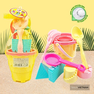 Đồ chơi xúc cát xô đi biển Pastel HT7834