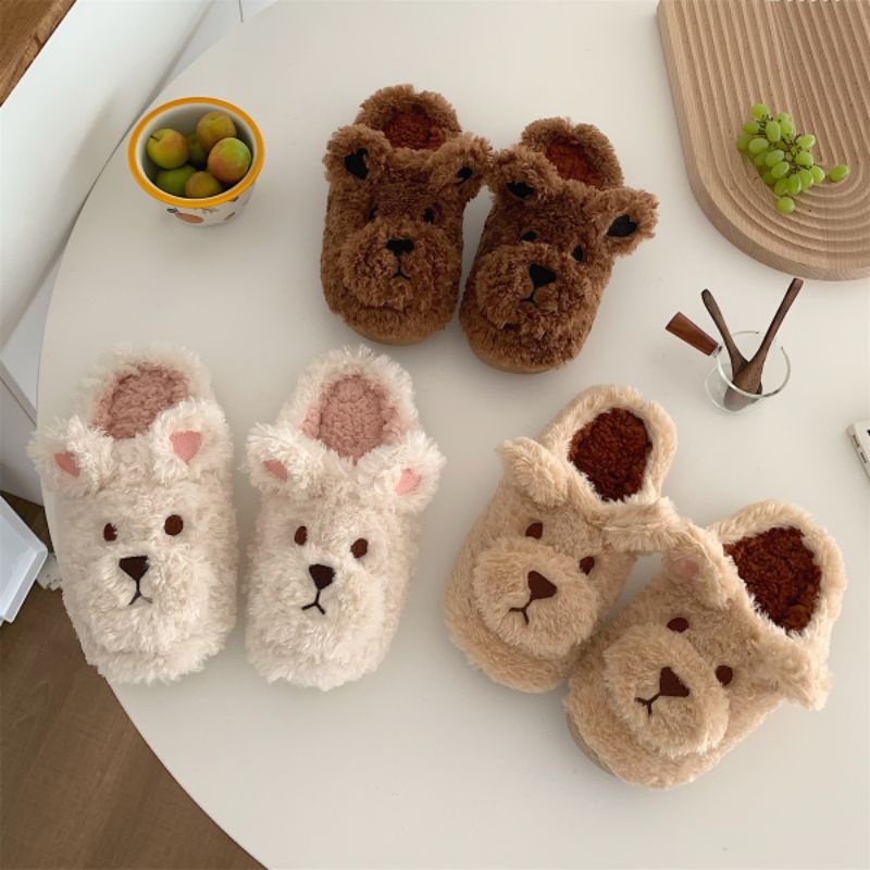 ORDER_ Giày Sục Bông Gấu Chó Mặt Quạu G15