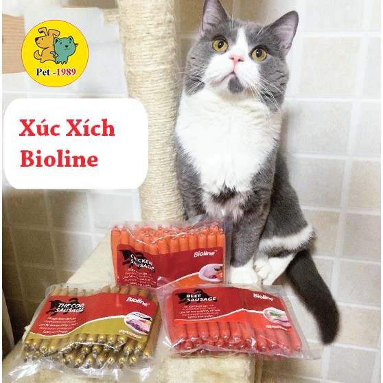 Xúc xích Bioline dinh dưỡng cho chó mèo 30 cái ( 1 túi ) Pet1989
