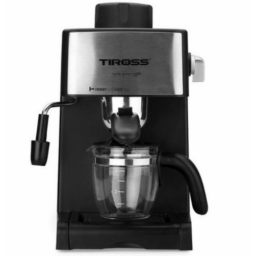 Máy pha cà phê Espresso Tiross TS 621, máy pha cà phê gia đình bán tự động, chống nhỏ giọt, 3-4 phút pha được 1-4 ly