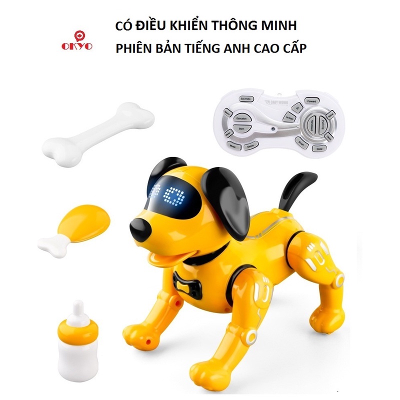 Đồ chơi giải trí chú chó robot thông minh cho bé - Đồ chơi tương tác có điều khiển, cảm ứng giúp trẻ phát triển trí tuệ