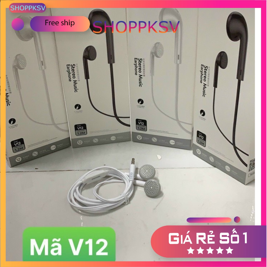 Tai Nghe chân 3.5 SENDEM V12, V7 thích hợp cho các dòng ip,ss,opp,hw.... tai nghe to,rõ,ấm.