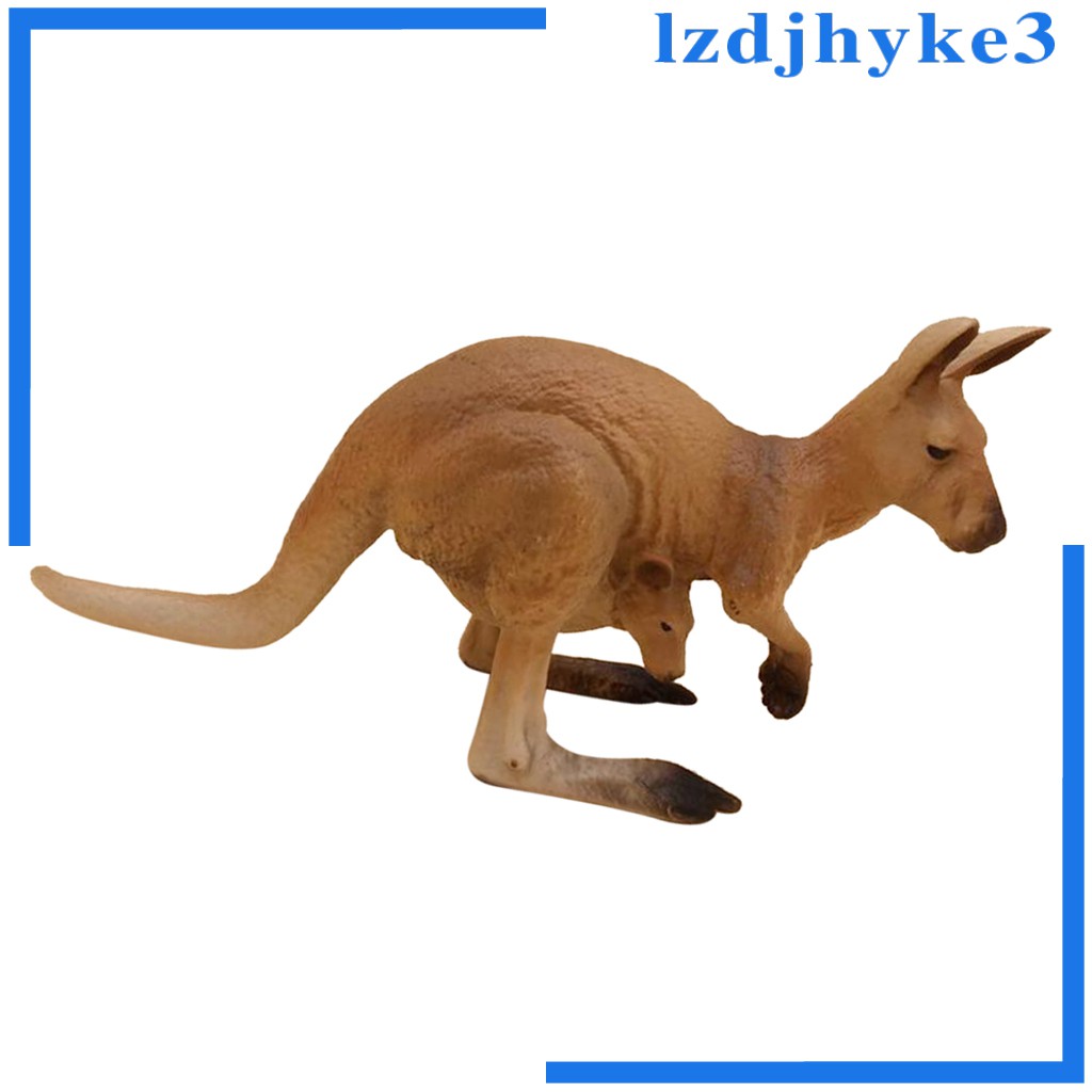 [lzdjhyke3] Đồ Chơi Kangaroo Sống Động Như Thật Không Độc Hại Trang Trí Thủ Công