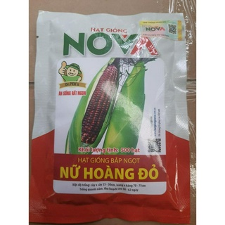 Hạt giống ngô đỏ ngọt nữ hoàng đỏ nova - gói 500 hạt