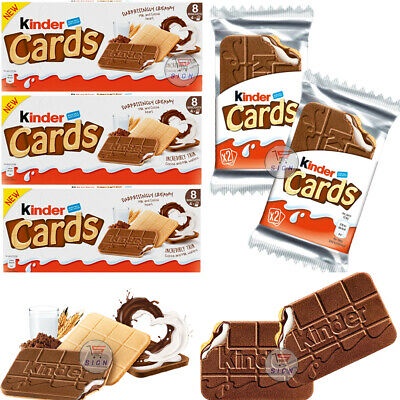 Bánh chocolate nhân hạt dẻ Kinder Bueno 117g 6 thanh / Kinder Cards 5 thanh 128g