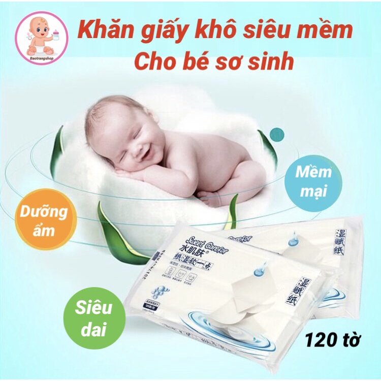 [Siêu rẻ] Khăn giấy khô đa năng siêu mềm cho trẻ sơ sinh