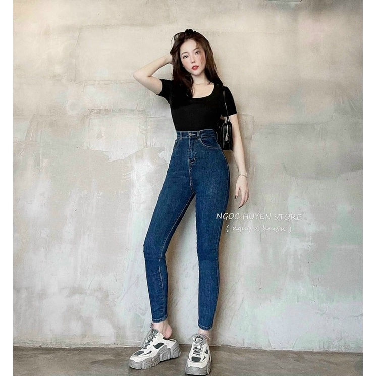 Quần jean mẫu không túi siêu cao | BigBuy360 - bigbuy360.vn