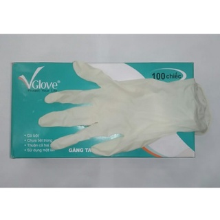 GĂNG TAY Y TẾ CÓ BỘT VGLOVE 1 THÙNG 10 HỘP ĐỦ SIZE