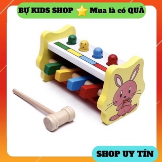 Đập chuột con thỏ - Đồ chơi gỗ thông minh cho bé, kích thước 25x15x15cm